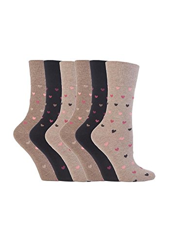 6 Pairs Women's Elastic Socks – Soft Cotton Stripe Crew Socks