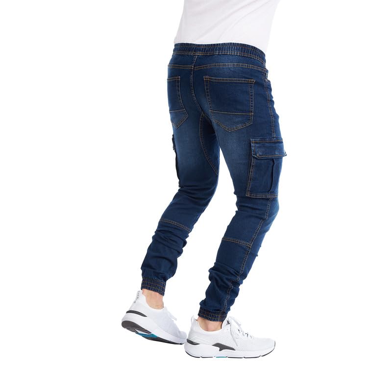 Men’s Cargo Jeans – Regular Slim Fit Denim Joggers
