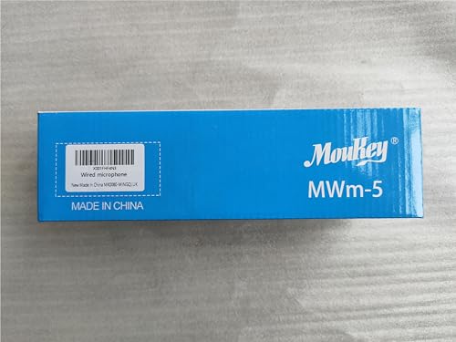Moukey Dynamisches Mikrofon mit 4M/13ft Kabel, Metall Karaoke Handmikrofon, XLR-Mikrofon für Gesang/Bühne/Party, Kompatibel mit Karaoke Maschine/PA Anlage/Verstärker/Mixer, Grau