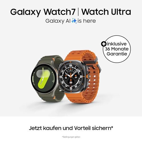 Samsung Galaxy Watch7 Smartwatch, Fitness-Uhr, Fitness Tracker und Aktivitätstracker, 44 mm, Bluetooth, Silver, Inkl. 36 Monate Herstellergarantie