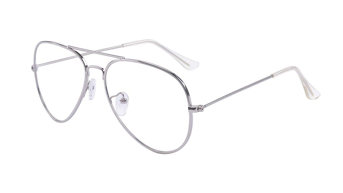 ALWAYSUV klassische Brille Metallgestell Brillenfassung Vintage Brille Dekobrillen