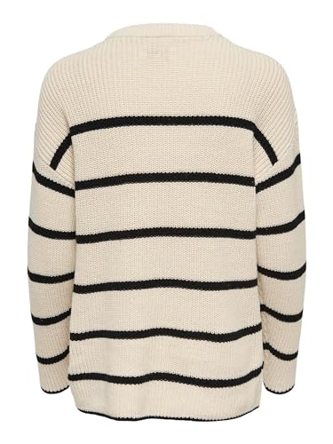 ONLY ONLPERNILLE Women’s Stripe Knit Sweater – Soft Cotton Blend
