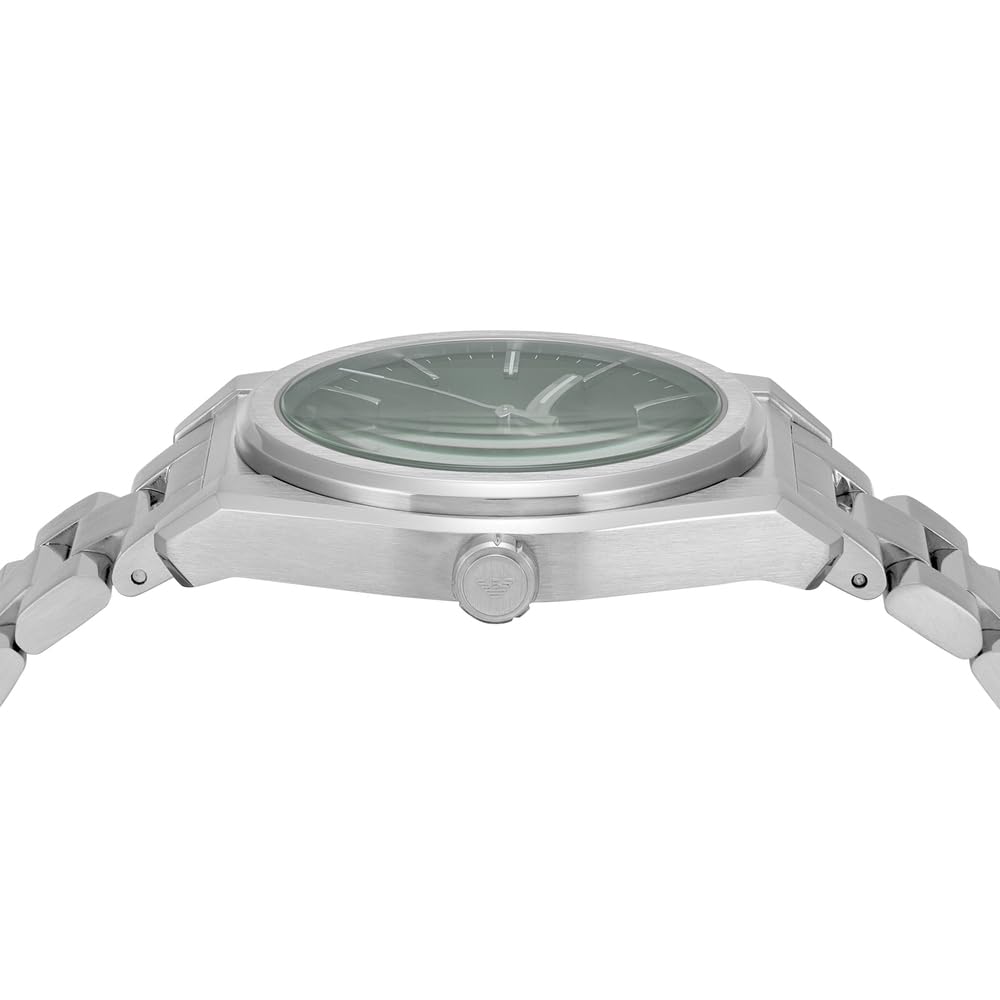Emporio Armani Uhr für Herren, Quarzwerk und 42mm Gehäusegröße mit Edelstahl-, Leder- oder Silikonarmband