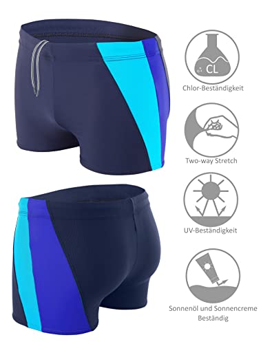Men’s Short Swim Briefs – Asymmetric Design with Side Stripe