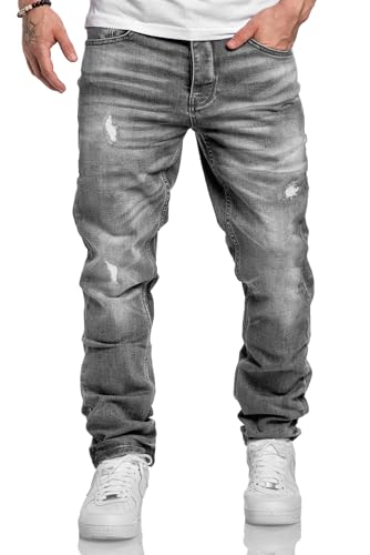 Amaci&Sons Men’s Regular Fit Straight Leg Jeans