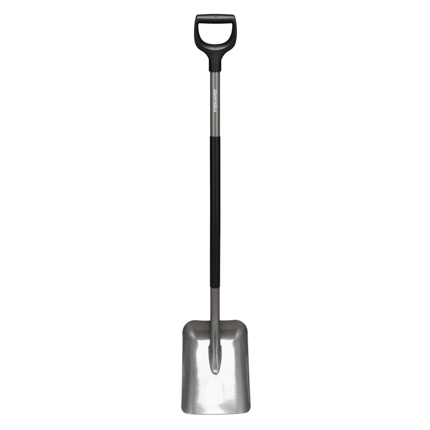 Fiskars Gärtnerspaten, Spitz, Spaten für harte, steinige Böden, Länge: 125 cm, Hochwertiger Borstahl, Grau/Schwarz, Ergonomic, 1070639