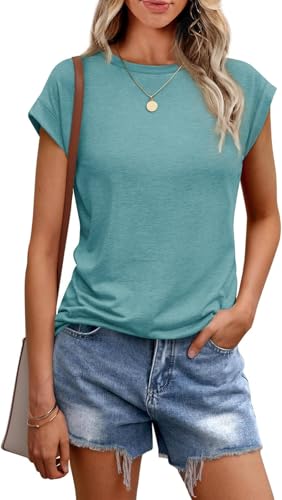 ELFIN Women’s Round Neck Short Sleeve Basic T-Shirt