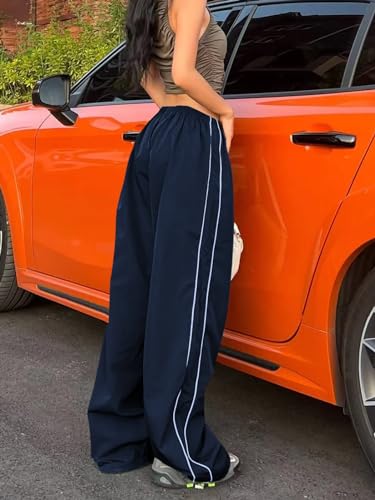 Y2K Women’s Parachute Track Pants – Baggy Cargo Pants