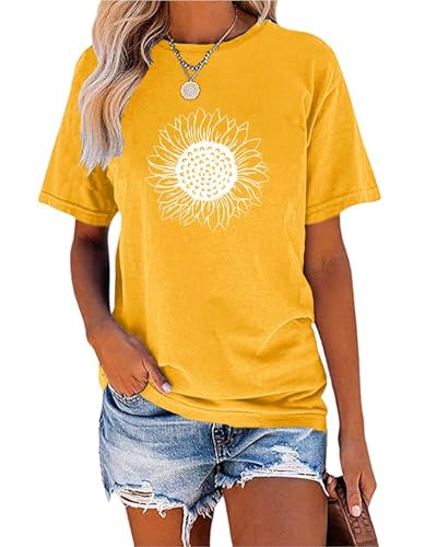 Cicy Bell Women’s Sunflower Graphic T-Shirt