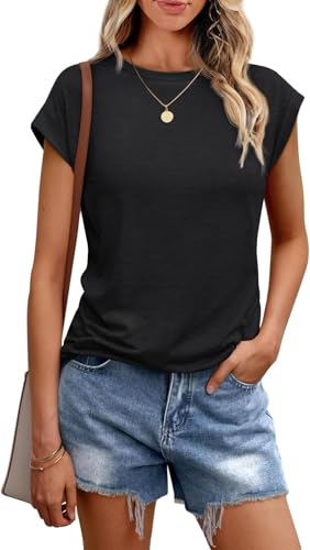 ELFIN Women’s Round Neck Short Sleeve Basic T-Shirt