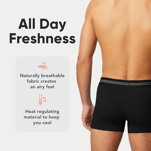 FM London 5-Pack Bamboo Men’s Boxer Shorts with Stretch-Fit Design
