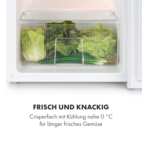 Klarstein Big Daddy - Refrigerator with freezer compartment, fridge freezer combination, fridge quiet, LED, 87 liters: refrigerator with 61 liters and freezer 26 liters, black