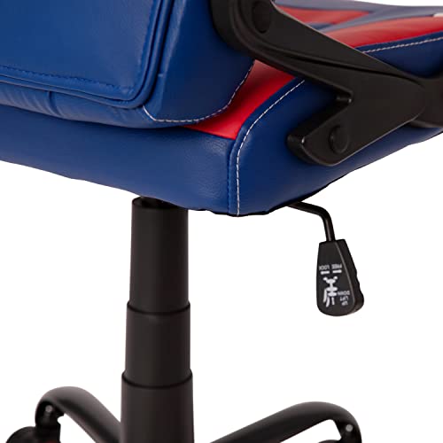 Flash Furniture X30 Gaming-Stuhl, ergonomischer Bürostuhl für PC- und Gaming-Setups, verstellbarer Rennsport-Stuhl mit vollständig verstellbarer Rückenunterstützung, schwarz mit weißer Verzierung