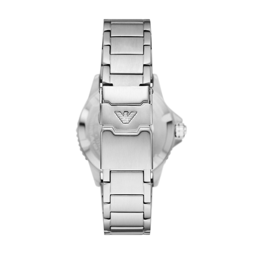 Emporio Armani Uhr für Herren, Quarzwerk und 42mm Gehäusegröße mit Edelstahl-, Leder- oder Silikonarmband