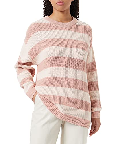ONLY ONLPERNILLE Women’s Stripe Knit Sweater – Soft Cotton Blend