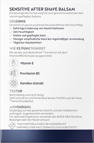 NIVEA MEN Sensitive Bart & Gesicht Pflege-Gel, schnell einziehende Bartpflege für empfindliche Männerhaut, beruhigende Gesichtspflege zur Linderung von Hautirritationen (50 ml)