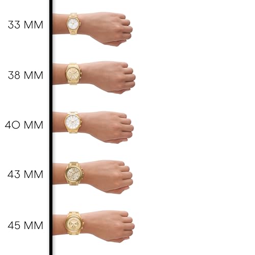Michael Kors ladies' watch Ritz, 37 mm case size, quartz chronograph movement, stainless steel bracelet