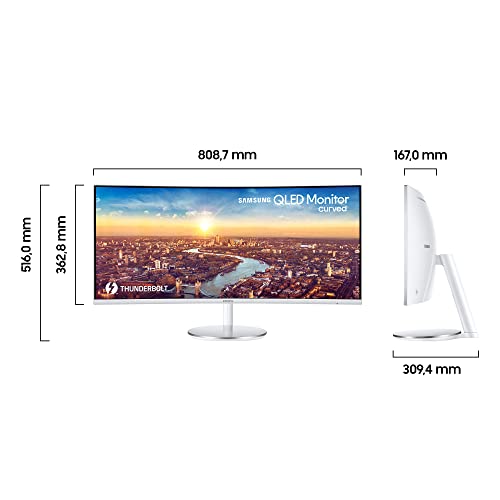Samsung ViewFinity S50C Monitor S34C500GAU, 34 Zoll, VA-Panel, Ultra WQHD Auflösung, Eco Saving Plus, AMD Freesync, HDR10, 5 ms Reaktionszeit, Bildwiederholrate 100 Hz, Schwarz