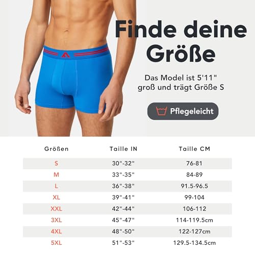 FM London 5-Pack Bamboo Men’s Boxer Shorts with Stretch-Fit Design