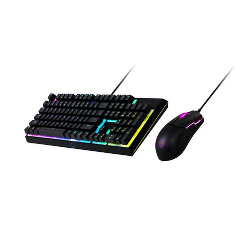 Cooler Master MS110 RGB-Tastatur & Gaming-Maus Kombination – Lineare mem-chanische Schalter, 26 Anti-Ghosting Tasten, On-Board-Steuerung, Gaming Maus mit 4 DPI-Einstellungen – DE Layout QWERTZ
