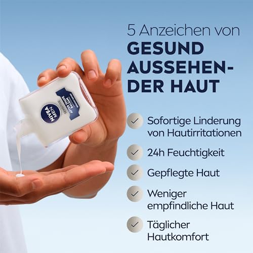 NIVEA MEN Sensitive Bart & Gesicht Pflege-Gel, schnell einziehende Bartpflege für empfindliche Männerhaut, beruhigende Gesichtspflege zur Linderung von Hautirritationen (50 ml)