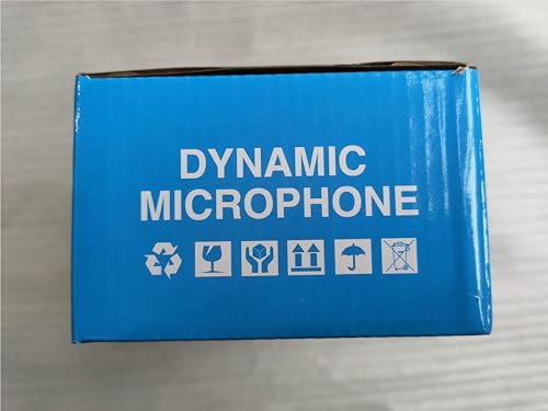 Moukey Dynamisches Mikrofon mit 4M/13ft Kabel, Metall Karaoke Handmikrofon, XLR-Mikrofon für Gesang/Bühne/Party, Kompatibel mit Karaoke Maschine/PA Anlage/Verstärker/Mixer, Grau