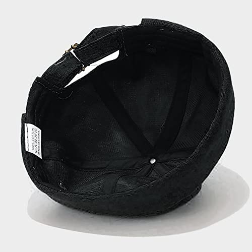 XYIYI Herren Dockermütze Brimless Hat Schädelkappe Arbeiter Matrosenmütze Gerollte Manschette Retro Beanie Mütze