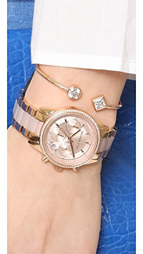 Michael Kors ladies' watch Ritz, 37 mm case size, quartz chronograph movement, stainless steel bracelet