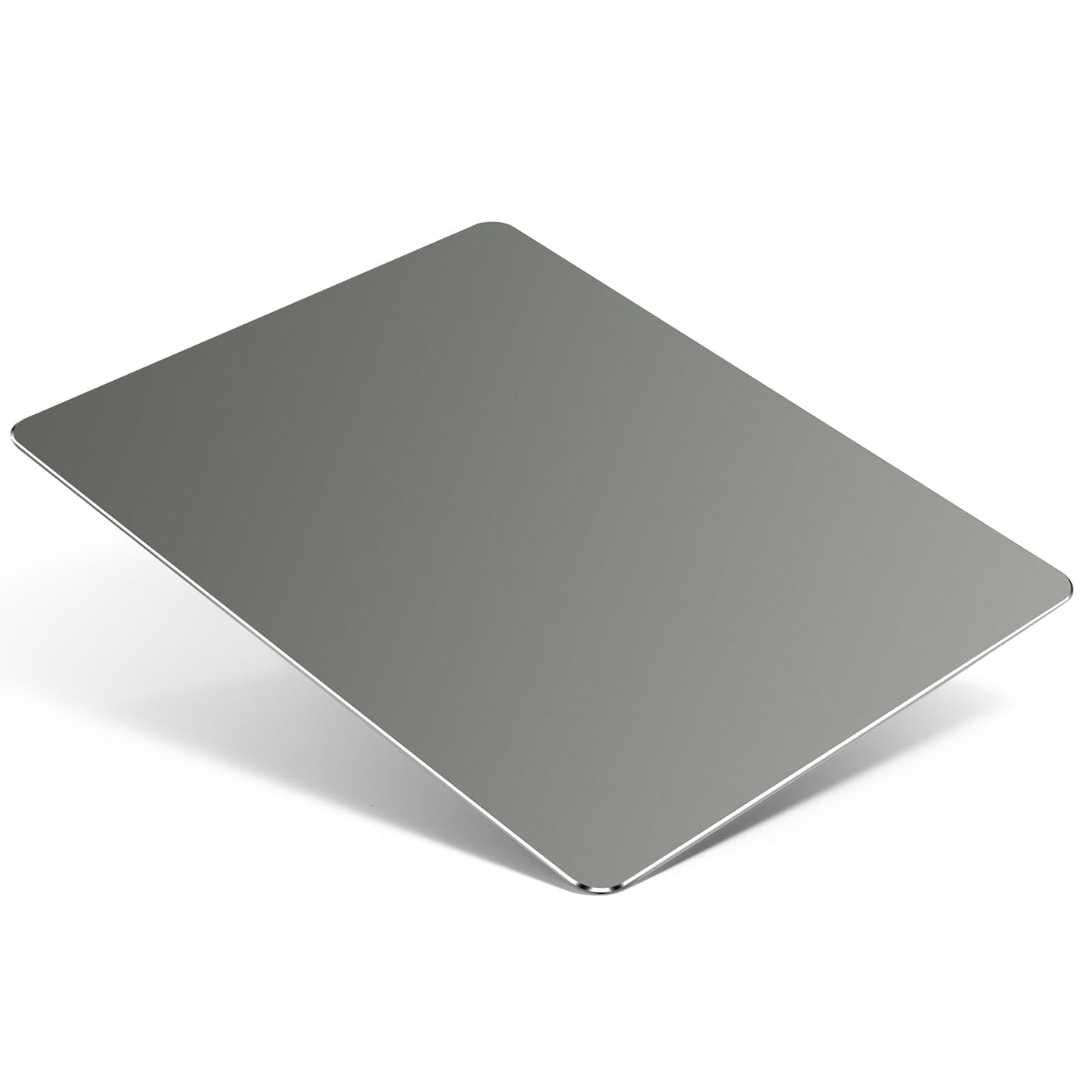 TERRATUTOR Aluminium Metall Mauspad mit Rutschfester Gummibasis und Mikrosandstrahllegierungsoberfläche für Schnelle und Präzise Kontrolle | Silber