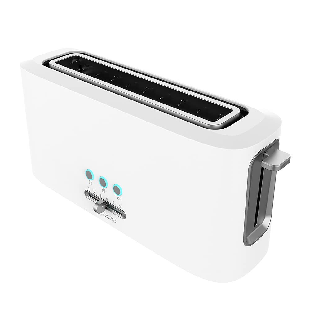 Cecotec Toaster Toast&Taste Extra B, 1000W Leistung, Doppel-Langschlitz für 2 Toasts, XL-Schlitz, Automatische Abschaltung und Pop-up-Funktion, Krümelablage, Obere Stäbe, Selbstzentrierung