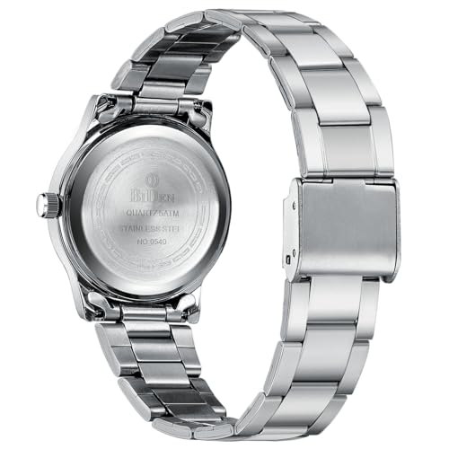 LN LENQIN Uhren Herren Edelstahl Uhren für Männer Analog Quarz Herren Uhr 30M Wasserdicht Armbanduhr Herren Mode Casual Designer Uhr