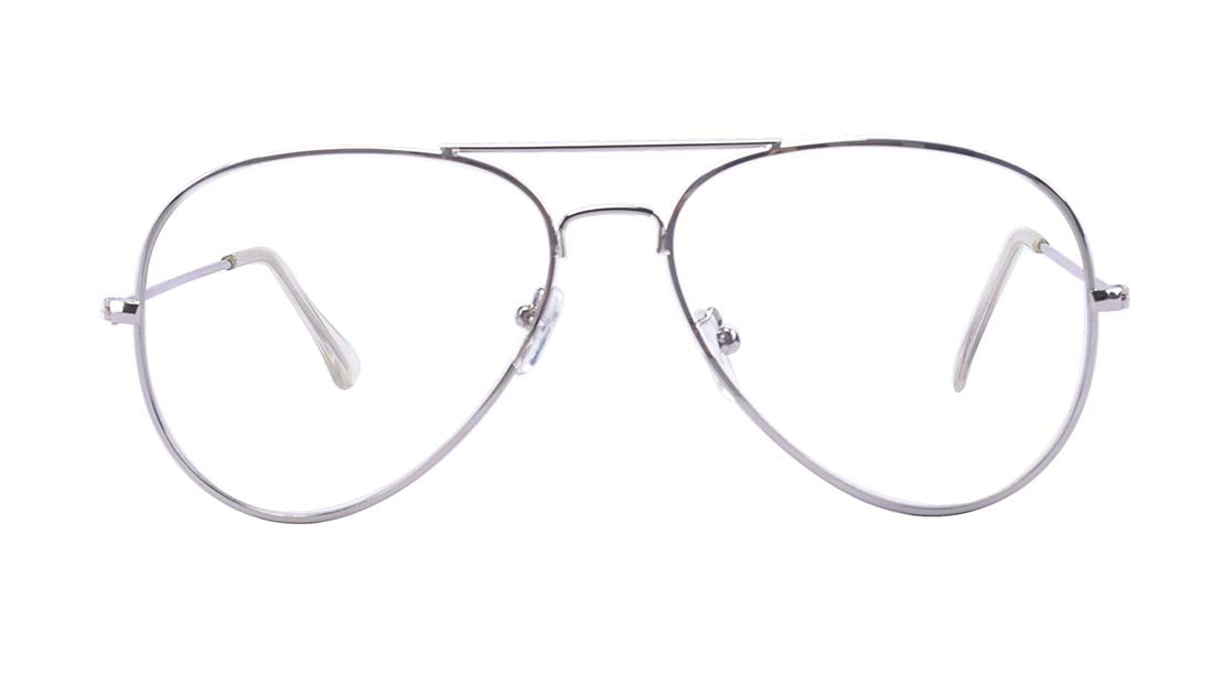 ALWAYSUV klassische Brille Metallgestell Brillenfassung Vintage Brille Dekobrillen
