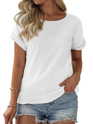 Fisoew Women's T-Shirt – Crew Neck Short Sleeve