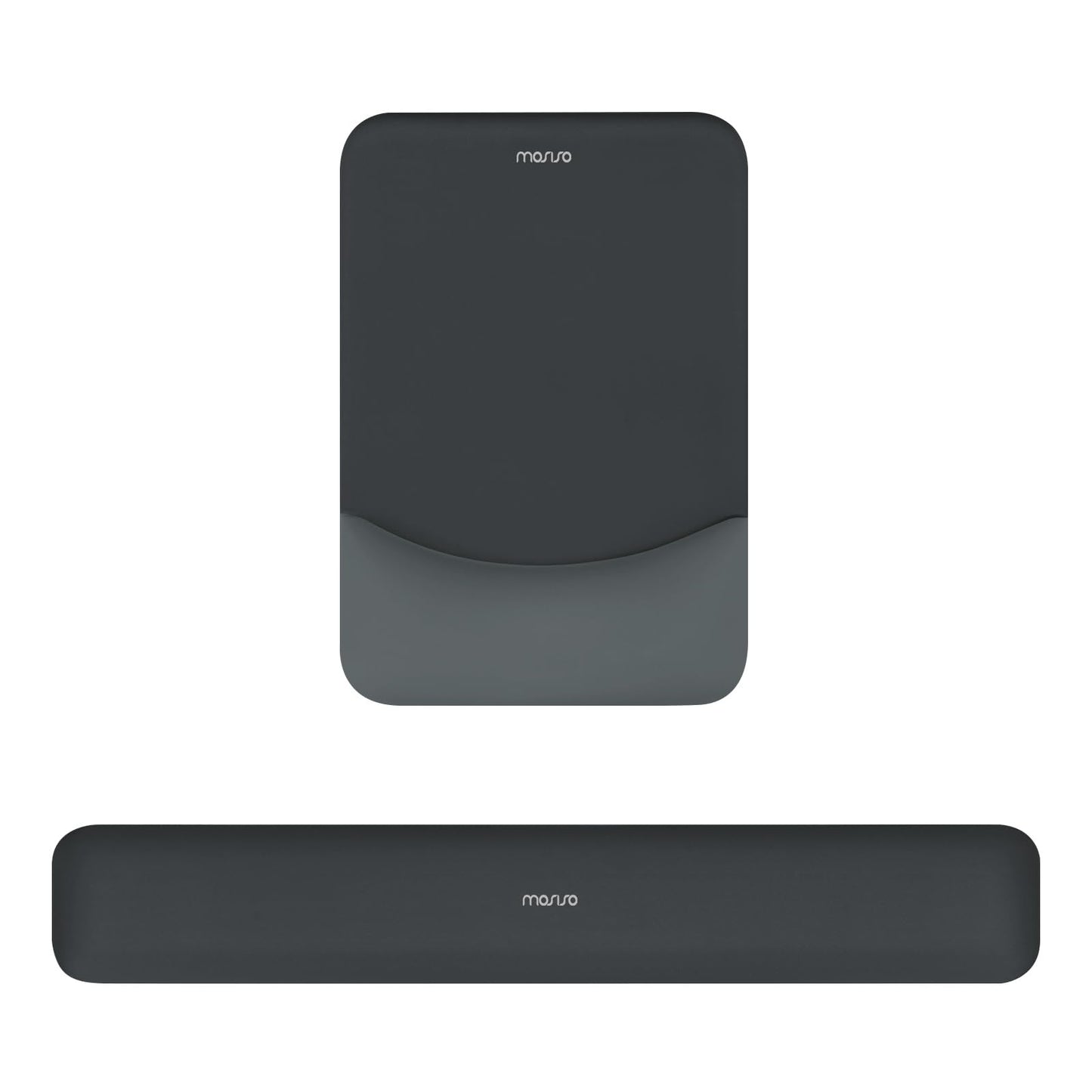 MOSISO Handgelenkstütze für Mauspad&Tastatur Set, Rechteckig Ergonomisch Mauspad Rutschfest Basis Home/Büro Schmerzlinderung&Typing Kissen mit Neopren Cloth&Erhöht Gebogen Memory Schaum,Grün