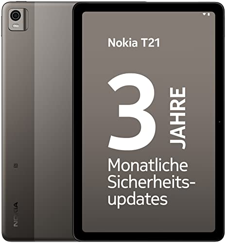 Nokia T21 Android 12 LTE Tablet, 10.36" Display, 18W Fast Charging, Gray