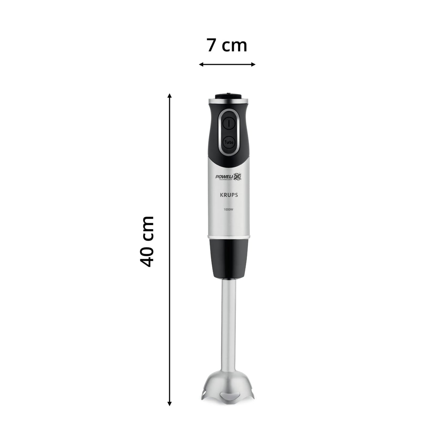 Krups Steffen Henssler Special Edition HZ656815 Stabmixer, 1000, Edelstahl, 800 milliliters, Schwarz/Silber
