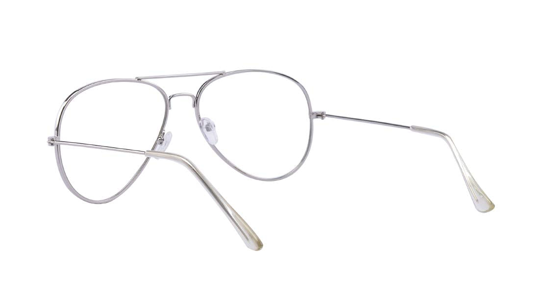 ALWAYSUV klassische Brille Metallgestell Brillenfassung Vintage Brille Dekobrillen