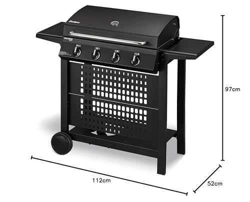 Enders Gasgrill SAN DIEGO 3, mit Thermometer, 3-Brenner aus Edelstahl, kleiner , Rost, Balkon-Grill, stabile Seitenablagen, leistungsstark, 50,5x33 cm/1.666,5 cm², 81166