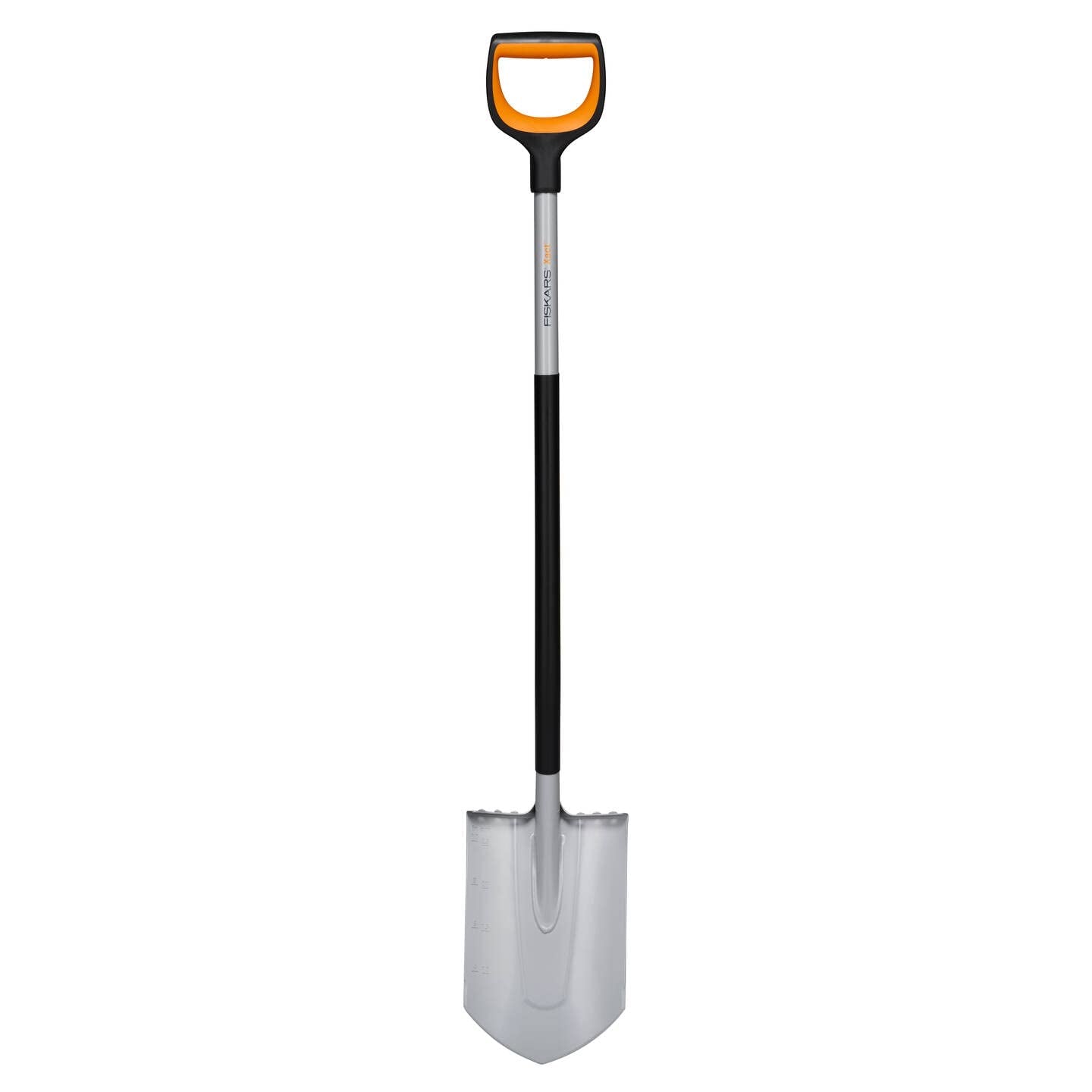 Fiskars Gärtnerspaten für harte, steinige Böden, Spitz, Länge: 120 cm, Verstärktes Borstahl-Blatt, Schwarz/Orange, Xact, 1066729