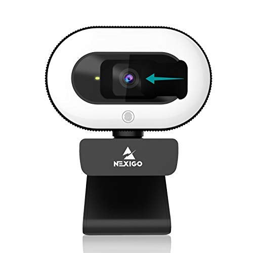 NexiGo N60 1080P Webcam, HD-Webcam mit Mikrofon, Softwaresteuerung und Datenschutzabdeckung, USB-Computerkamera, Sichtfeld mit 110°, Plug-and-Play, für Zoom/Skype/Teams, Konferenzen und Videoanrufe