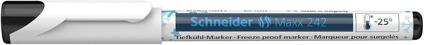 Schneider Maxx 242 freezer marker, black, 1 mm line width, frost-resistant up to -25 degrees