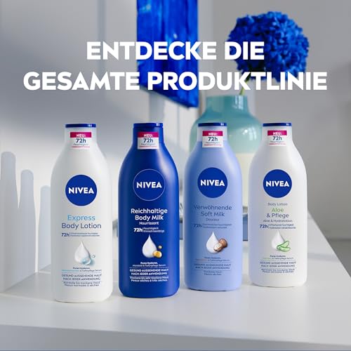 NIVEA Rich Nourishing Body Milk Intensive Care with Pure Hyaluron, Almond Oil & Deep Care Serum