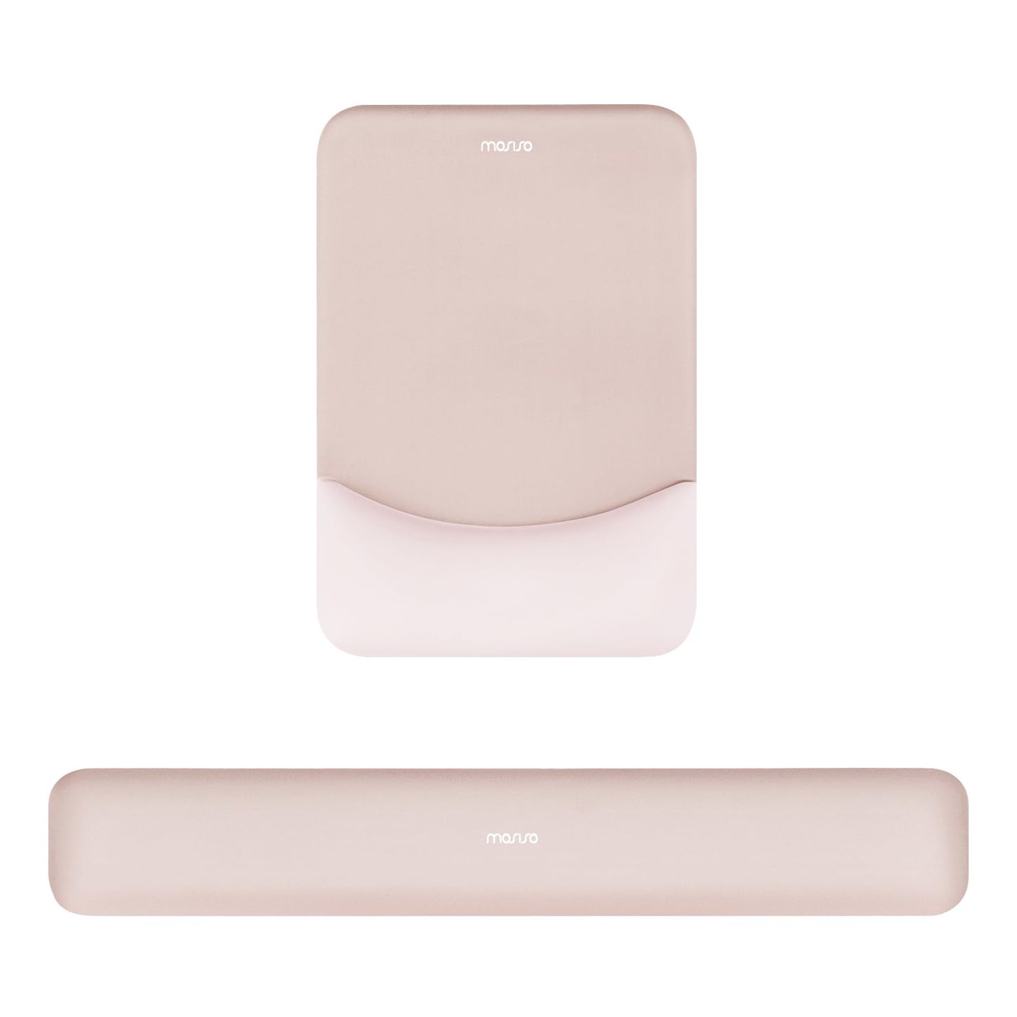 MOSISO Handgelenkstütze für Mauspad&Tastatur Set, Rechteckig Ergonomisch Mauspad Rutschfest Basis Home/Büro Schmerzlinderung&Typing Kissen mit Neopren Cloth&Erhöht Gebogen Memory Schaum,Grün