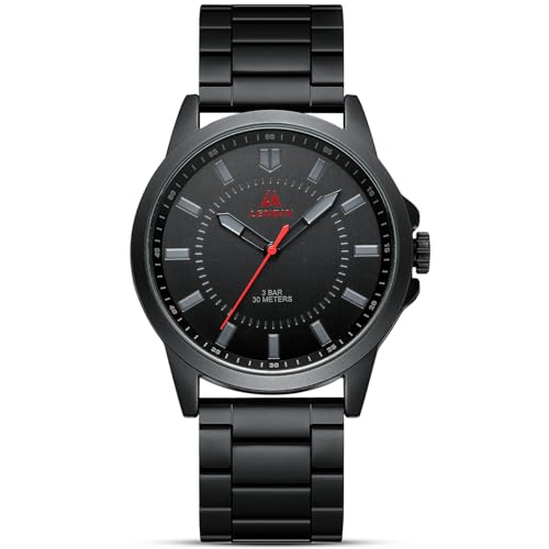 LN LENQIN Herren Uhr Edelstahl Uhren Herren Analog Quarz Uhr 30M Wasserdicht Armbanduhr Herren Mode Casual Designer Uhr für Männer