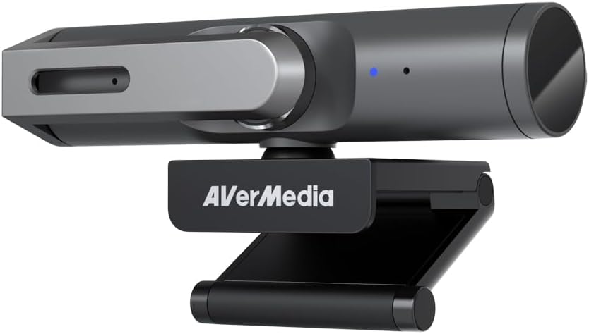 AverMedia PW515 4K Ultra HD Auto Focus Business Webcam - AI Controlled Solution Image and Lighting Adjustment 100° Wide FoV for Video Conferencing and Virtual Meeting Zoom Team Skype PC Mac