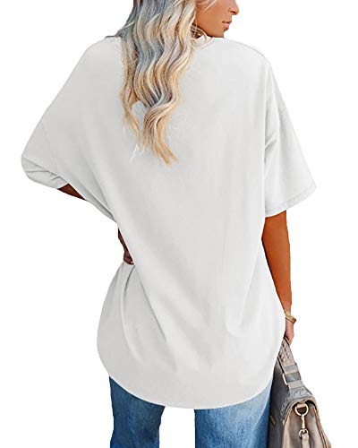 Ebifin Women's Oversized V-Neck T-Shirt