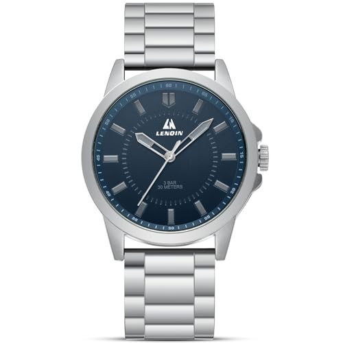 LN LENQIN Herren Uhr Edelstahl Uhren Herren Analog Quarz Uhr 30M Wasserdicht Armbanduhr Herren Mode Casual Designer Uhr für Männer