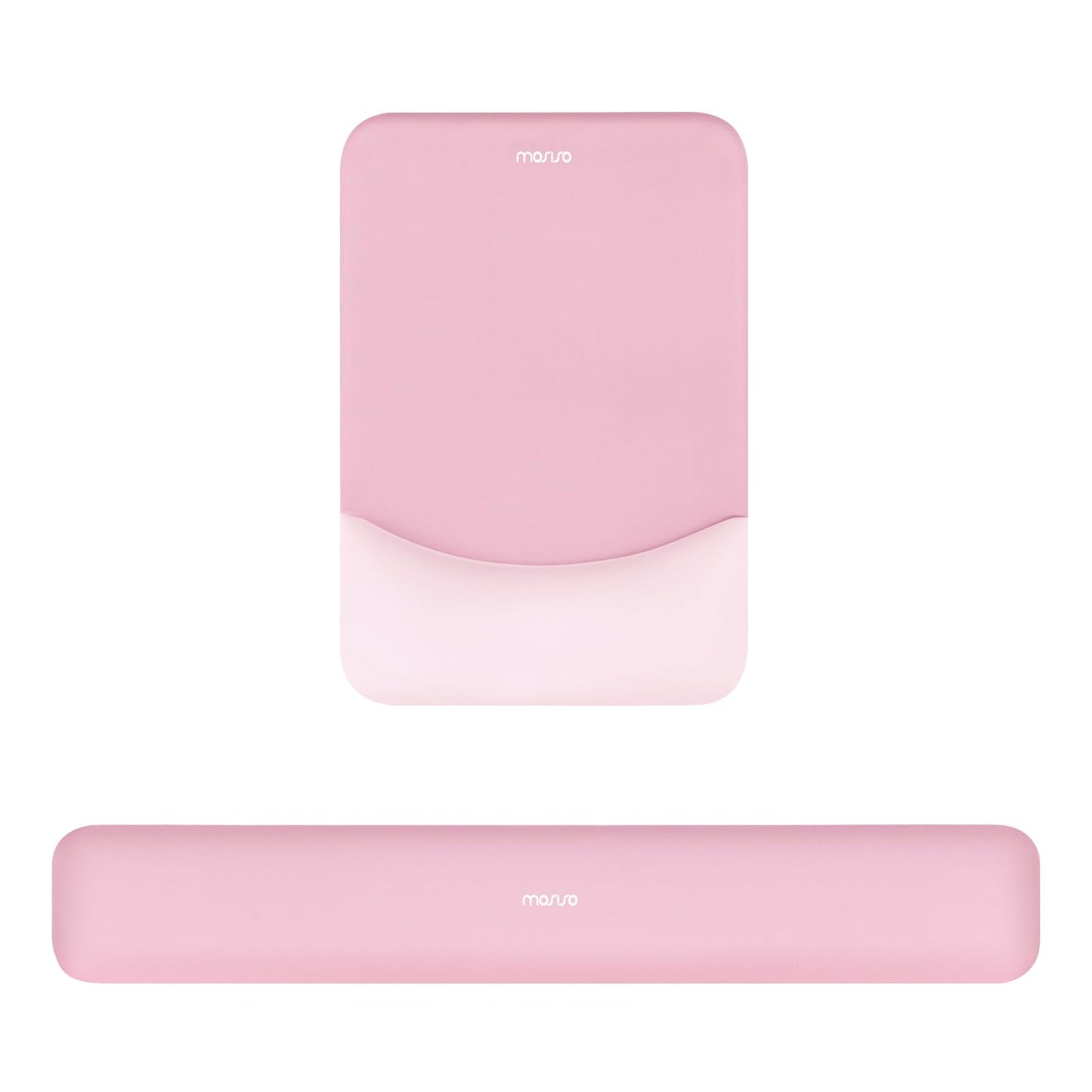MOSISO Handgelenkstütze für Mauspad&Tastatur Set, Rechteckig Ergonomisch Mauspad Rutschfest Basis Home/Büro Schmerzlinderung&Typing Kissen mit Neopren Cloth&Erhöht Gebogen Memory Schaum,Grün