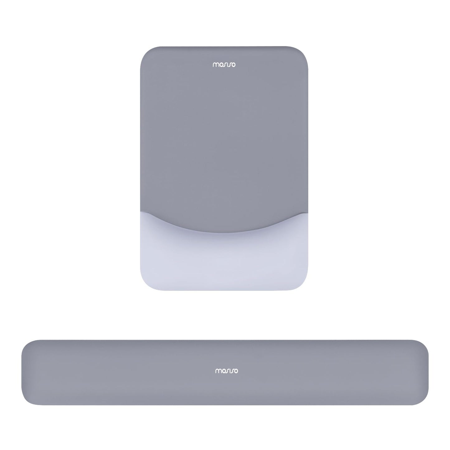 MOSISO Handgelenkstütze für Mauspad&Tastatur Set, Rechteckig Ergonomisch Mauspad Rutschfest Basis Home/Büro Schmerzlinderung&Typing Kissen mit Neopren Cloth&Erhöht Gebogen Memory Schaum,Grün