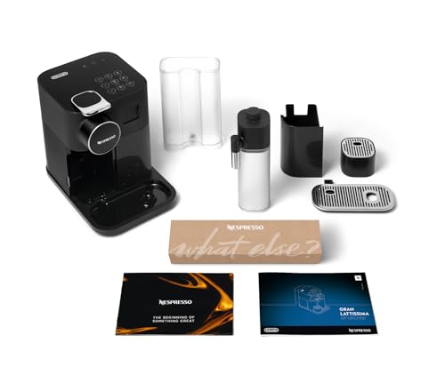 Nespresso De'Longhi EN640.B Gran Lattissima Kaffeekapselmaschine mit automatischem Milchsystem,19 Bar Druck,1400W,Schwarz